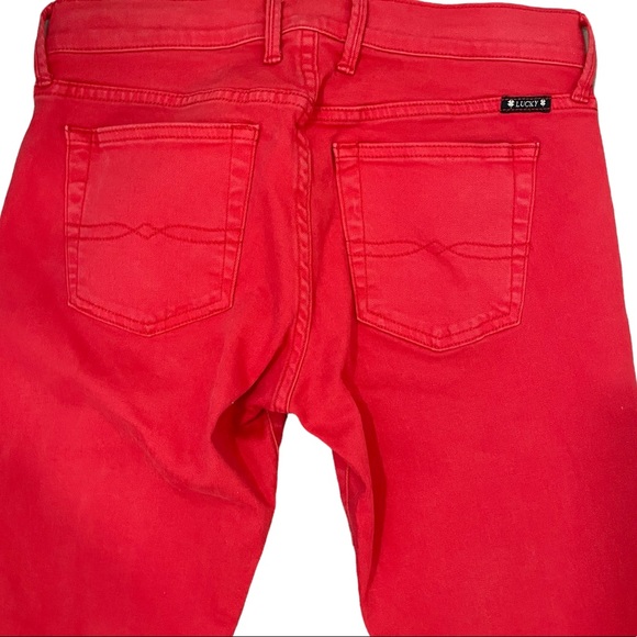 Lucky Brand Red Sweet N' Crop Pants Women's 4 x 27 - Picture 5 of 10